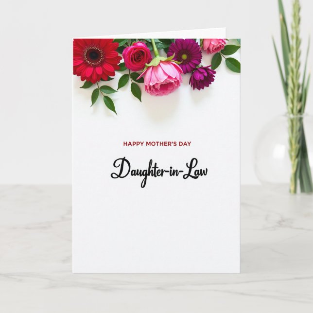 Tarjeta del Día de la Nuera Rosa (Anverso)