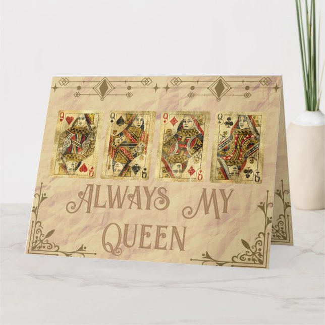 Tarjeta del Día de la Reina de mi Corazón (Anverso)