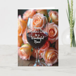 Tarjeta del Día de la Sobrina Floral Maravillosa