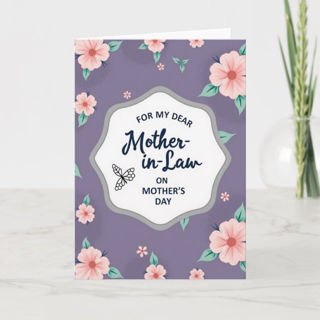 Tarjeta del Día de la Suegra con Rubor (Anverso)