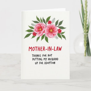 Tarjeta del Día de la Suegra Floral