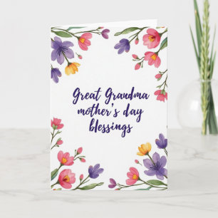 Tarjeta del Día de las Abuelas con Acuarela