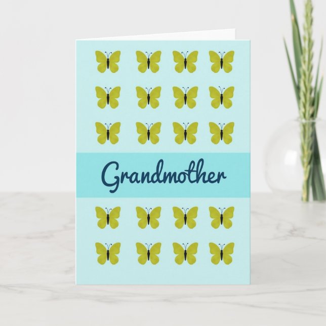 Tarjeta del Día de las Abuelas con Alas (Anverso)