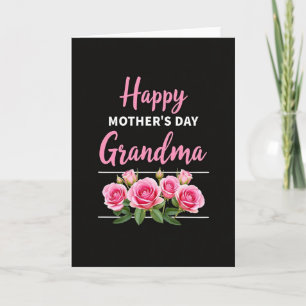 Tarjeta del Día de las Abuelas con Guión Rosa