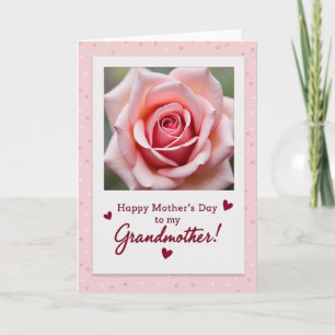 Tarjeta del Día de las Abuelas con Rosa Rosa