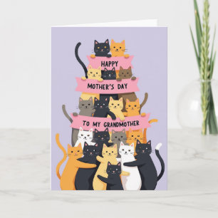 Tarjeta del Día de las Abuelas Felinas