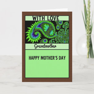 Tarjeta del Día de las Abuelas Fractal