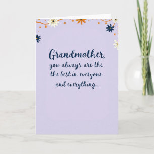 Tarjeta del Día de las Abuelas Lavanda