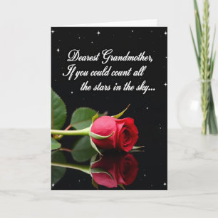 Tarjeta del Día de las Abuelas Rosa Carmesí