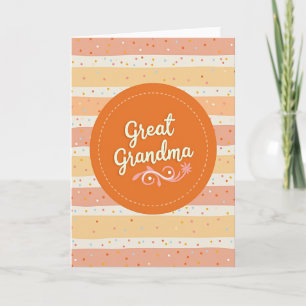 Tarjeta del Día de las Bisabuelas Rayadas