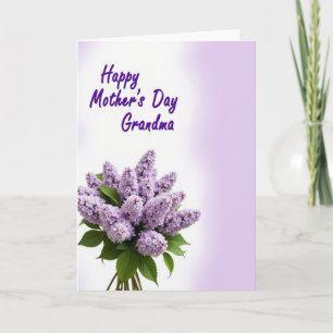 Tarjeta del Día de las Flores Violetas Encantadora