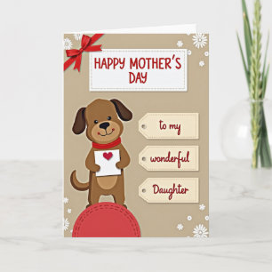 Tarjeta del Día de las Hijas con el Corazón