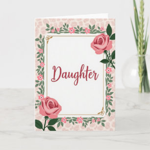 Tarjeta del Día de las Hijas Elegantes