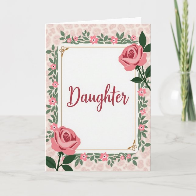 Tarjeta del Día de las Hijas Elegantes (Anverso)