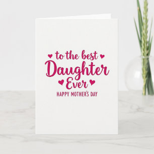Tarjeta del Día de las Hijas Fucsia