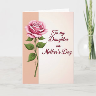 Tarjeta del Día de las Hijas Rosa de Lunares