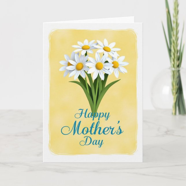 Tarjeta del Día de las Madres Amarilla (Anverso)