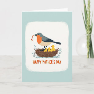 Tarjeta del Día de las Madres Aviares