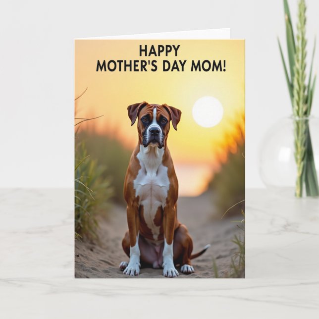 Tarjeta del Día de las Madres Caninas Dedicadas (Anverso)