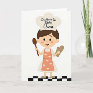 Tarjeta del Día de las Madres Chef Floral