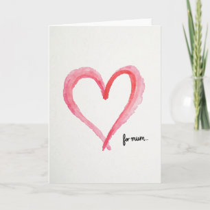 Tarjeta del Día de las Madres con Corazón de Acuar