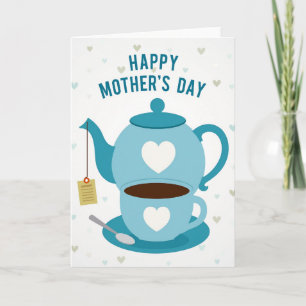 Tarjeta del Día de las Madres con Corazón Verde Az
