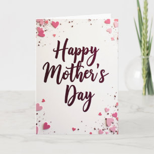 Tarjeta del Día de las Madres con Polvo de Cacao
