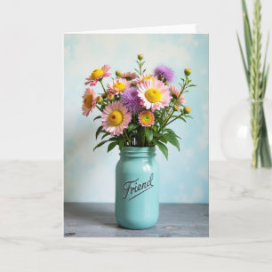 Tarjeta del Día de las Madres de Amiga Floral