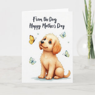 Tarjeta del Día de las Madres de Perrito Adorable