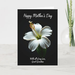 Tarjeta del Día de las Madres de terciopelo negro