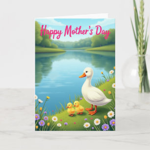 Tarjeta del Día de las Madres del Lago Floral