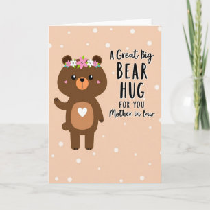Tarjeta del Día de las Madres del Oso Sincero