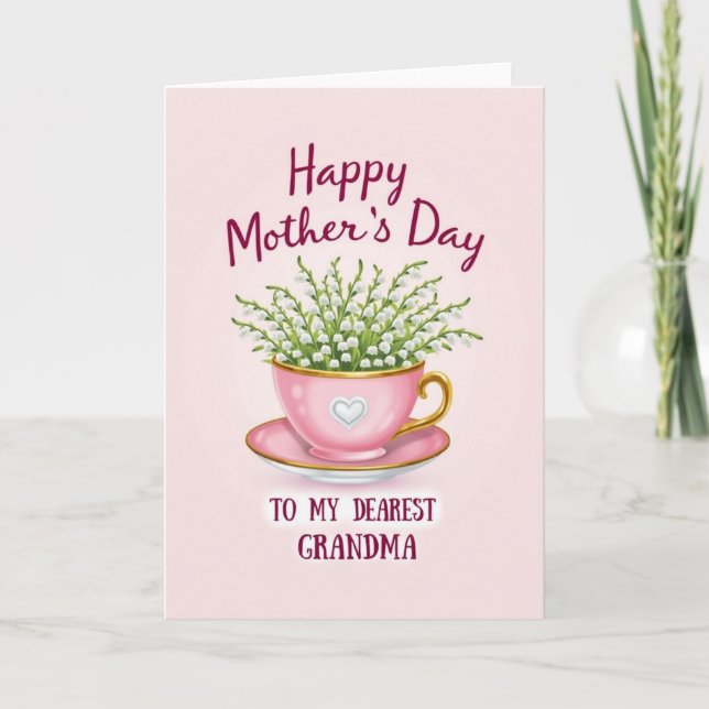 Tarjeta del Día de las Madres Elegantes (Anverso)