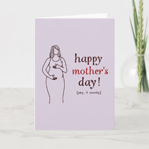 Tarjeta del Día de las Madres Esperadas