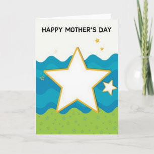Tarjeta del Día de las Madres Estrella Dorada