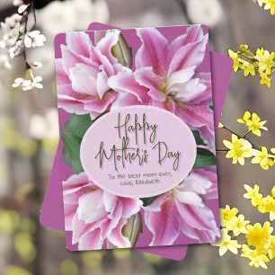 Tarjeta del Día de las Madres Felices de la Rosa L