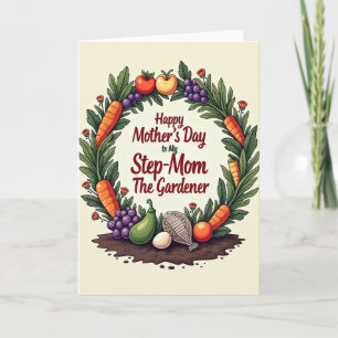 Tarjeta del Día de las Madres Floral para Madrastr