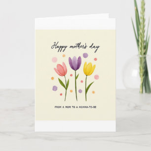 Tarjeta del Día de las Madres Floral Para Ser