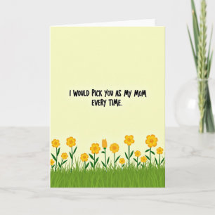 Tarjeta del Día de las Madres Florales Elección Ma