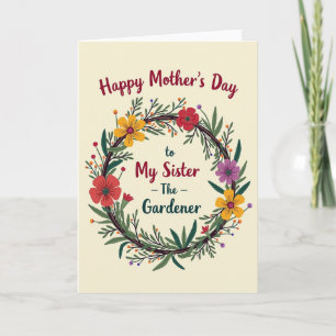 Tarjeta del Día de las Madres Hermana Floral Jardi