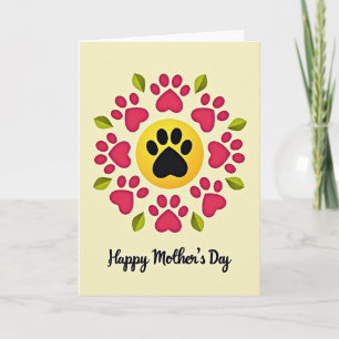 Tarjeta del Día de las Madres Mejor de Pata Floral