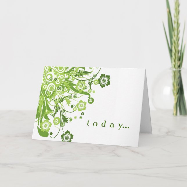 Tarjeta del Día de las Madres Nacidas en verde (Anverso)