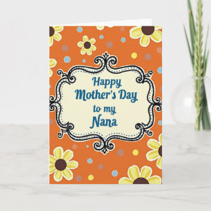 Tarjeta del Día de las Madres Nana con lunares