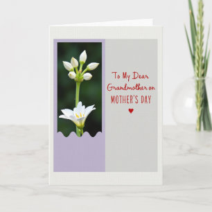 Tarjeta del Día de las Madres para Abuela Flor Bla