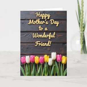 Tarjeta del Día de las Madres para Amiga Brillante