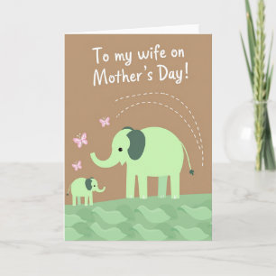 Tarjeta del Día de las Madres para esposa con mari