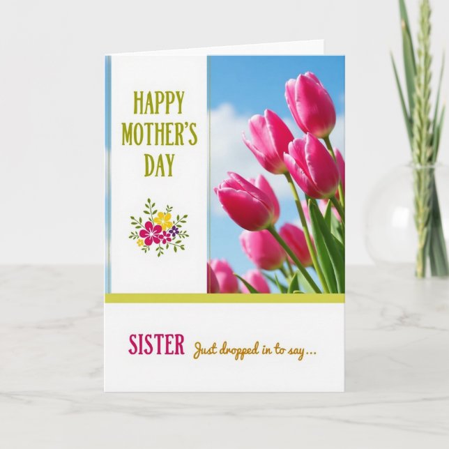 Tarjeta del Día de las Madres para Hermanas (Anverso)