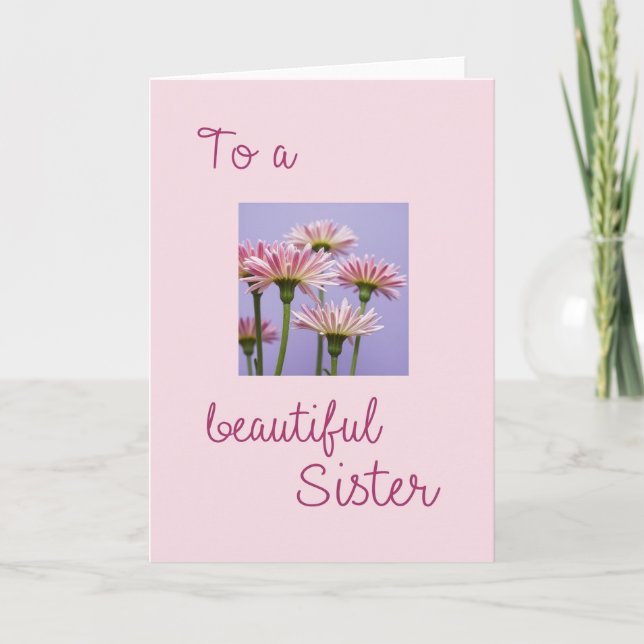 Tarjeta del Día de las Madres para hermanas (Anverso)