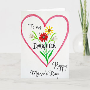 Tarjeta del Día de las Madres para hijas alegres