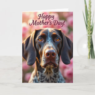 Tarjeta del Día de las Madres Perro de Chocolate